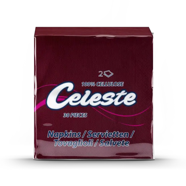 Celeste bordeaux paper napkins