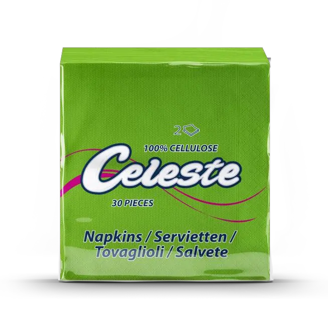 Celeste green paper napkins